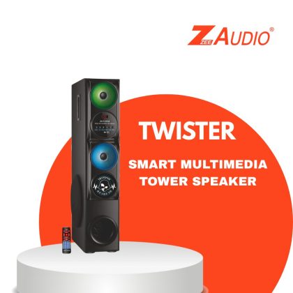 The Zee Audio Twister Speaker boasts crystal-clear sound quality, powerful enough for use in homes and karaoke venues.