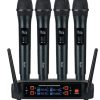 ZEE AUDIO MIC CORDLESS BLACK WITH DISPLAY. This wireless microphone offers crystal-clear sound, eliminating cable restrictions while ensuring professional-grade audio.