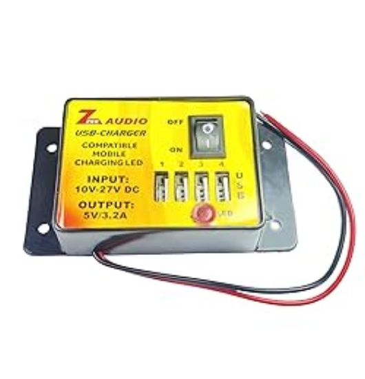 Zee Audio Mini Charger 4.0. It is small yet big on performance that will providing you with a high-speed and reliable charge of your batteries, without the weight of your devices and rides.