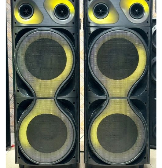 TOWER DOUBLE 12". Featuring dual 12-inch high-performance drivers, it delivers punchy bass, clear mids, and crisp highs, creating an immersive listening experience perfect for parties, events, or home entertainment.