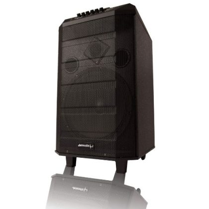 Zee Audio Trolley 12" UET 1233. Equipped with a robust 12-inch woofer, this portable trolley speaker delivers deep bass, clear mids, and crisp highs.