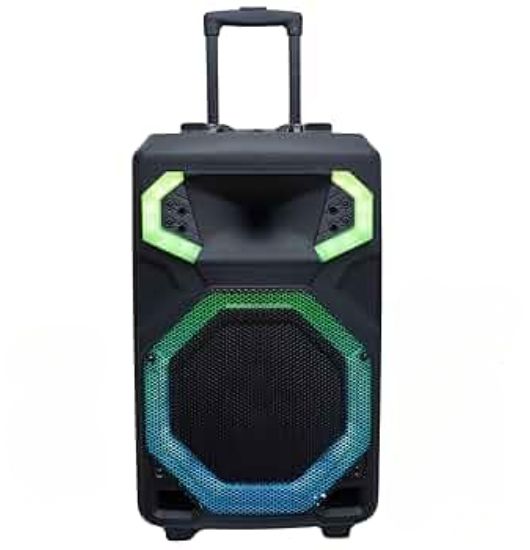 Zee Audio Trolley 12" UT-1224 (Round LED). Featuring a powerful 12-inch woofer and a dynamic round LED display, this trolley speaker delivers deep bass, clear mids, and crisp highs while adding a visual flair to your events.